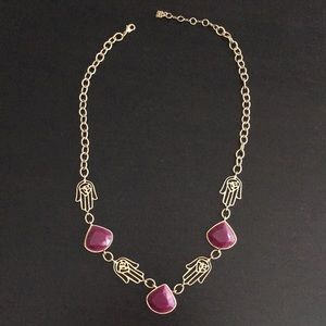 Purple and gold necklace